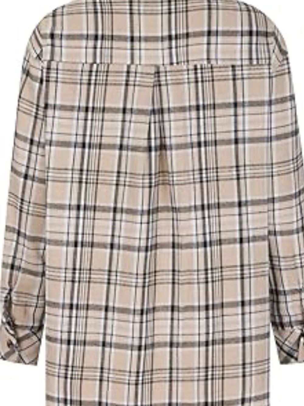 YesStyle Beige Black and White Plaid Shirt